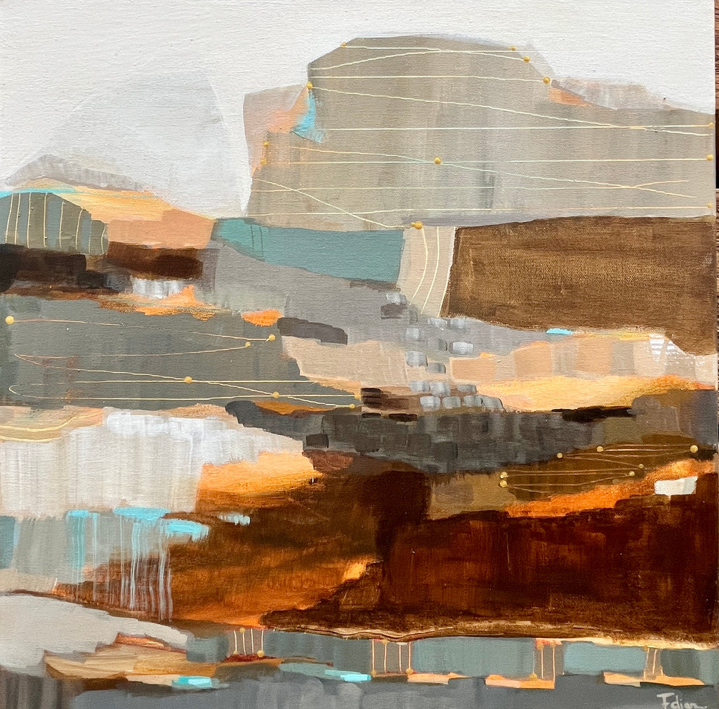 Vers la rivière - 18 x 18