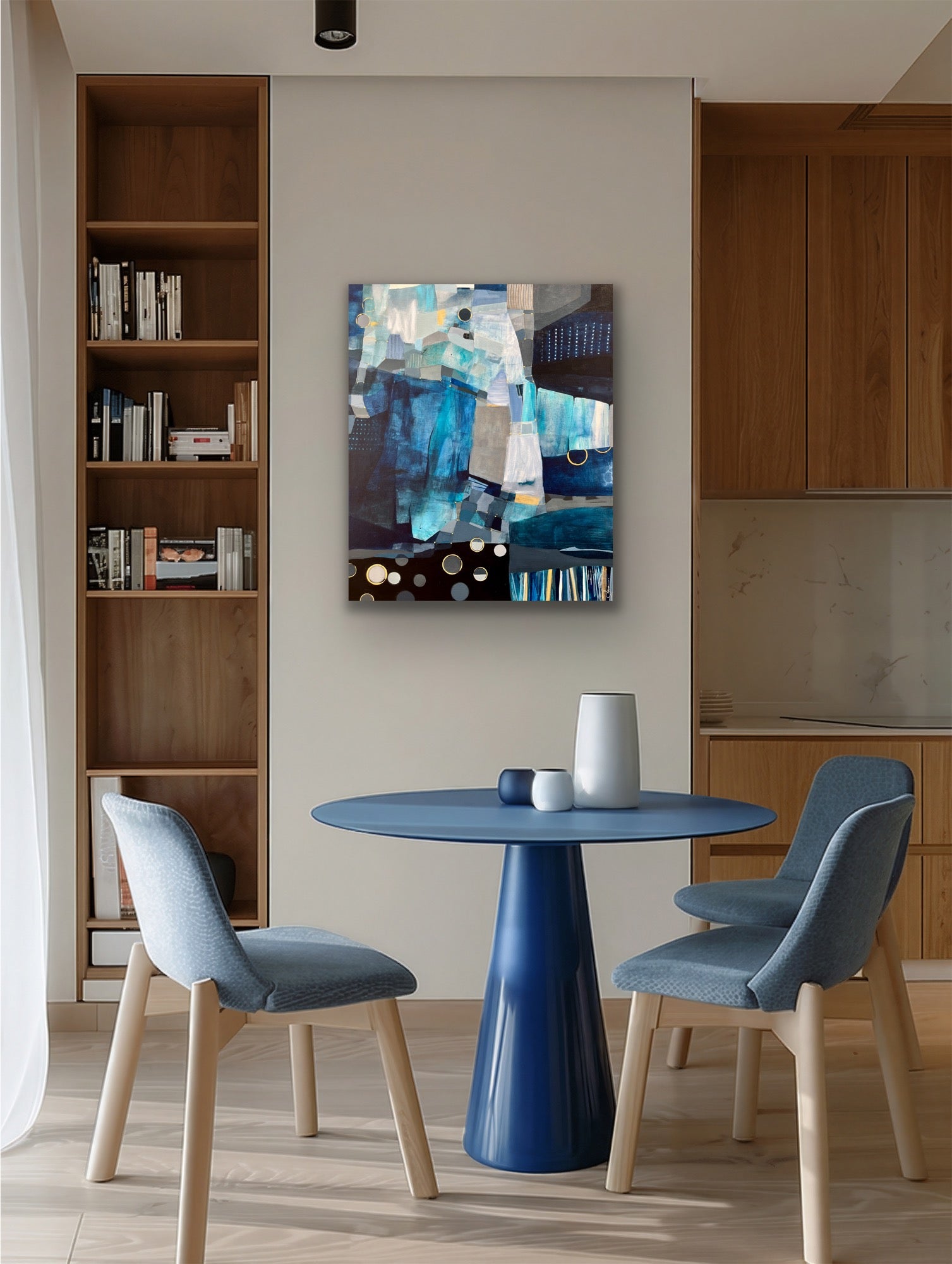 Échos d'un rêve bleu - 36 x 30