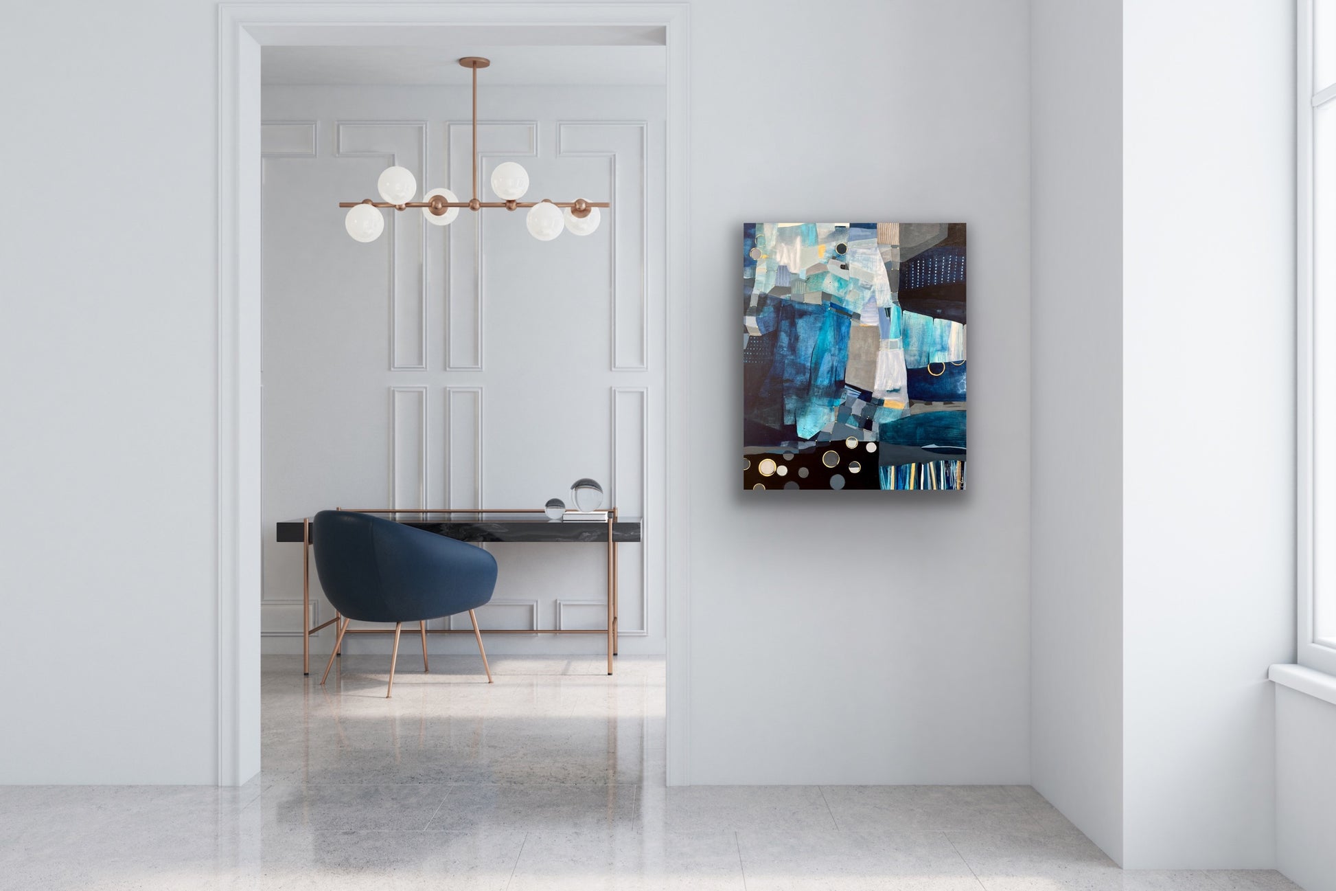 Échos d'un rêve bleu - 36 x 30