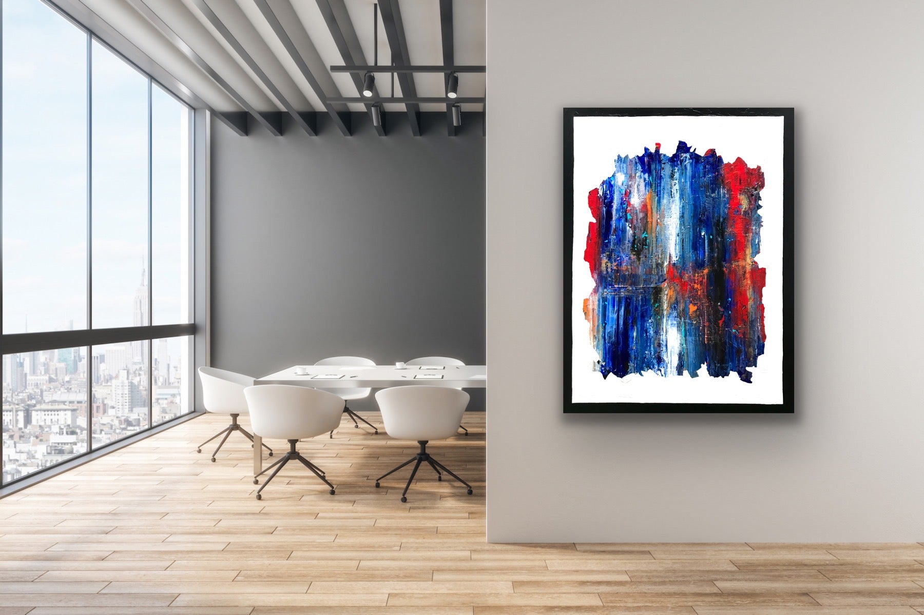 Behind the wall - 48"x 36"