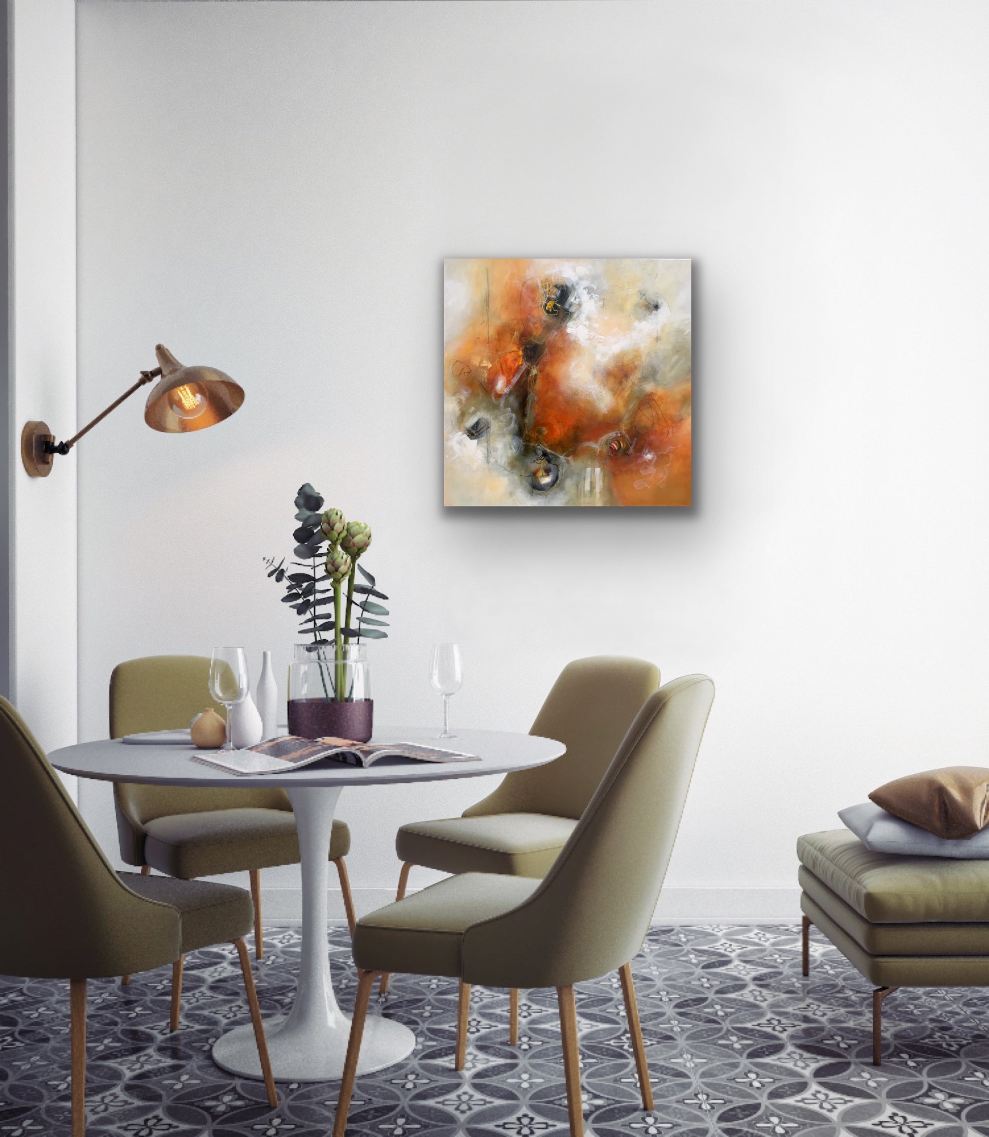 L'effet domino - 30" x 30"